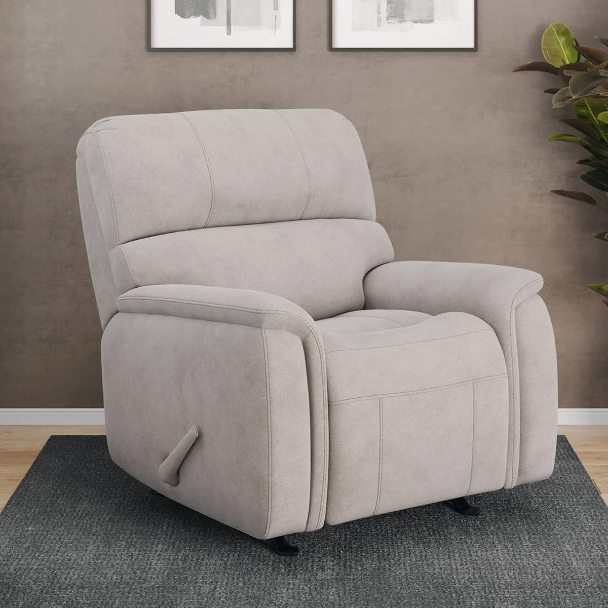 True Innovations Fabric Manual Rocker Recliner