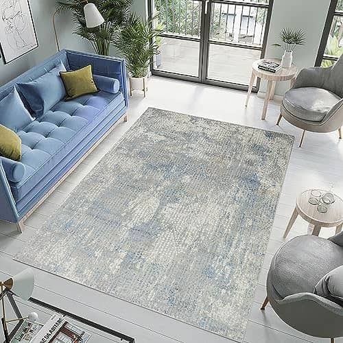 Pasargad Home Turkish Stella Design Power-Loomed Beige/L. Grey Abstract Area Rug- 9' 6'' X 13' 6''