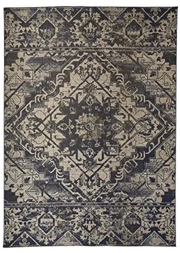 Feizy Rugs - Foster Collection, Transitional Ornamental Area Rug - Blue/Beige 6'-5" X 9'-6" image 3
