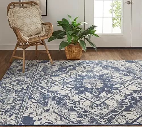 Feizy Rugs - Foster Collection, Transitional Ornamental Area Rug - Blue/Beige 6'-5" X 9'-6" image 5