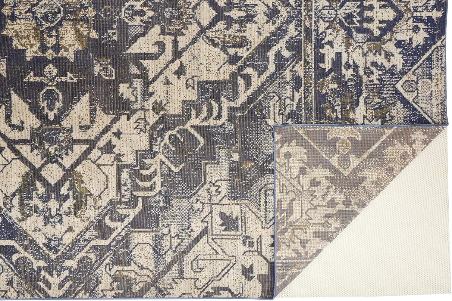 Feizy Rugs - Foster Collection, Transitional Ornamental Area Rug - Blue/Beige 6'-5" X 9'-6" image 7