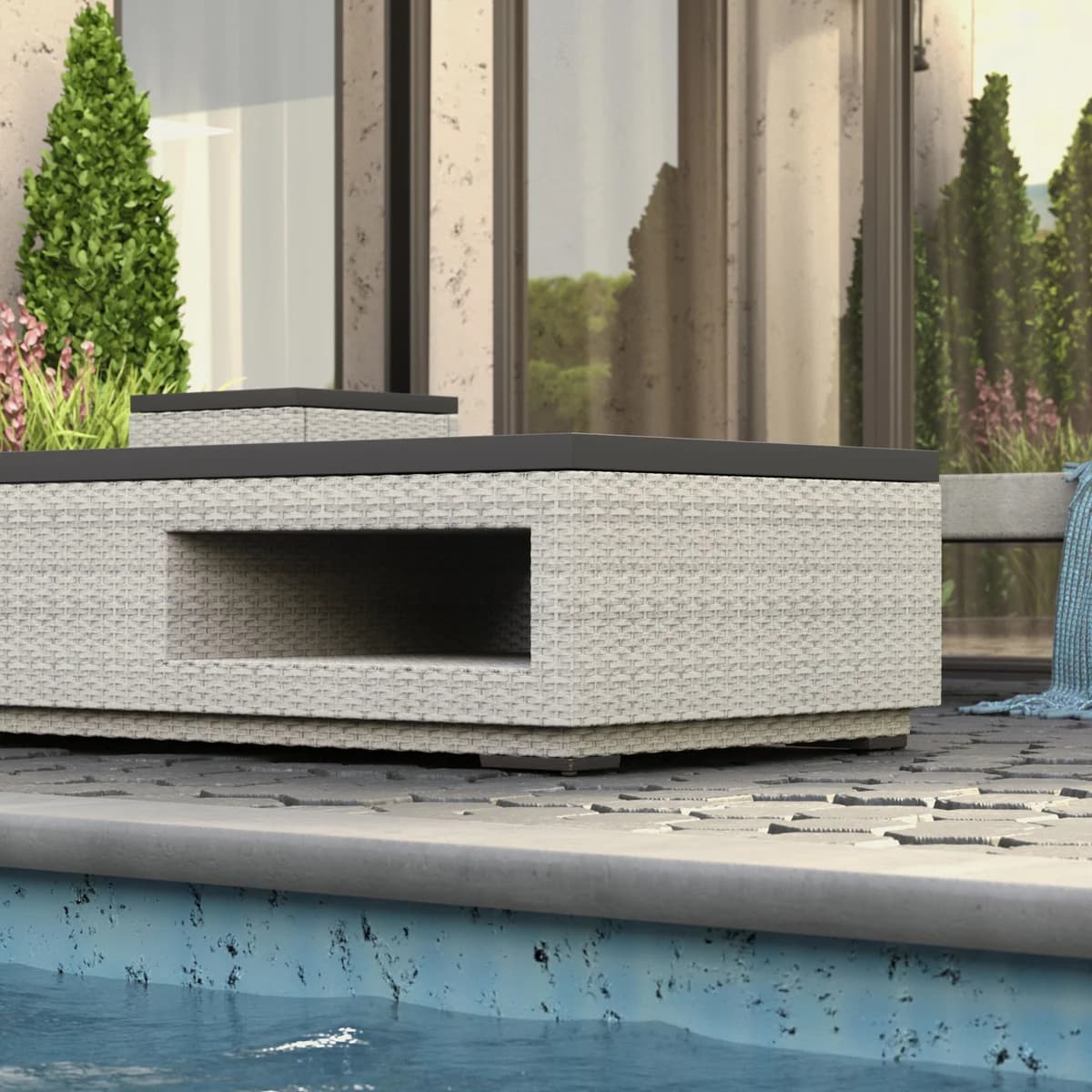 Saesin Fire Table with External Tank Storage image 3