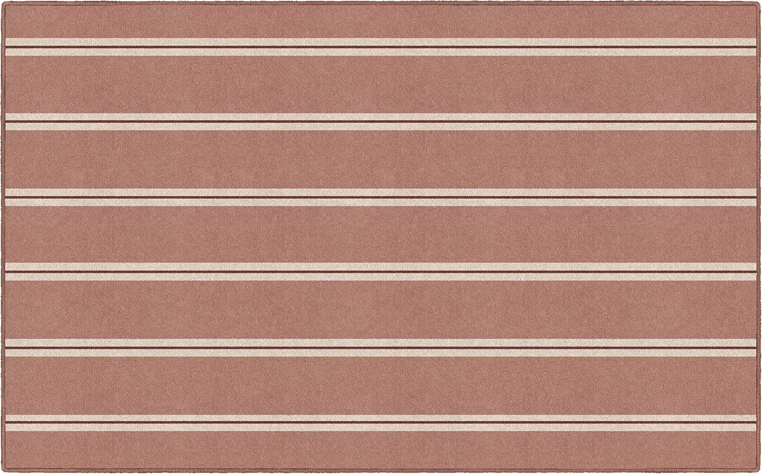 Brumlow Mills Vertical Stripes Traditional Print Pattern Indoor Area Rug, Perfect for Living Room Decor, Dining, Kitchen Rugs, Bedroom or Entryway Rug, 5' x 8', Terra Cotta image 2