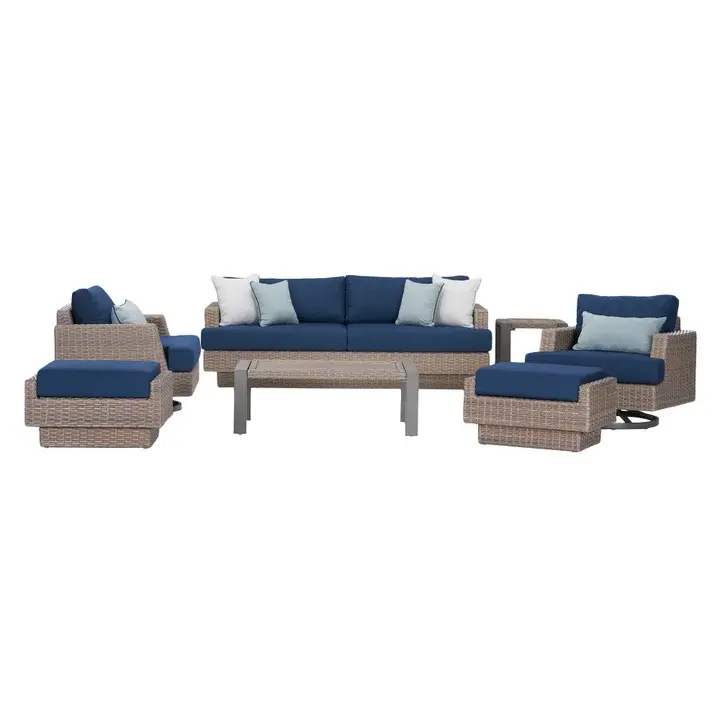 Portofino Repose 19 Piece Sunbrella Outdoor Estate Collection - Laguna Blue image 3