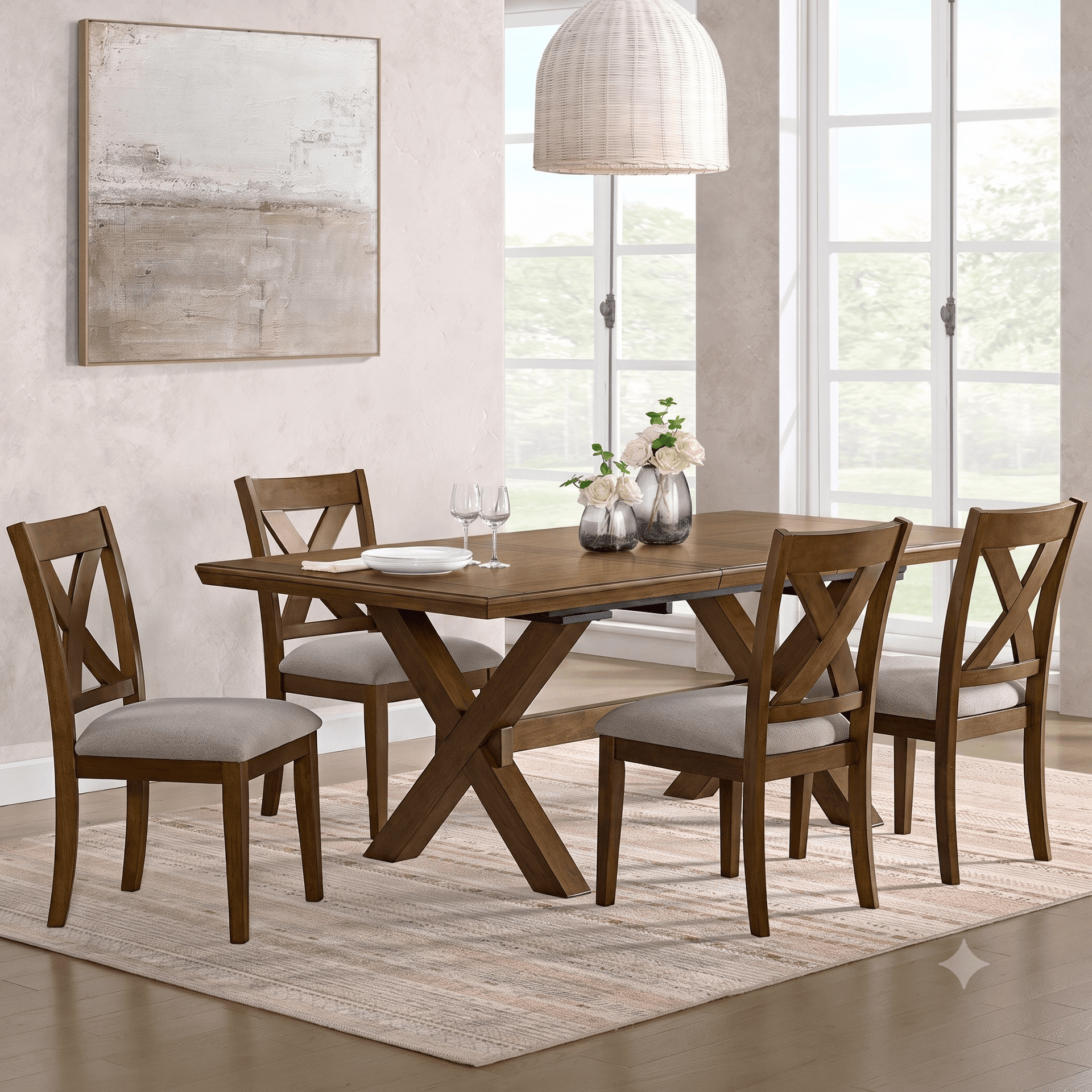 Bryce Dining Table and 4 Chairs