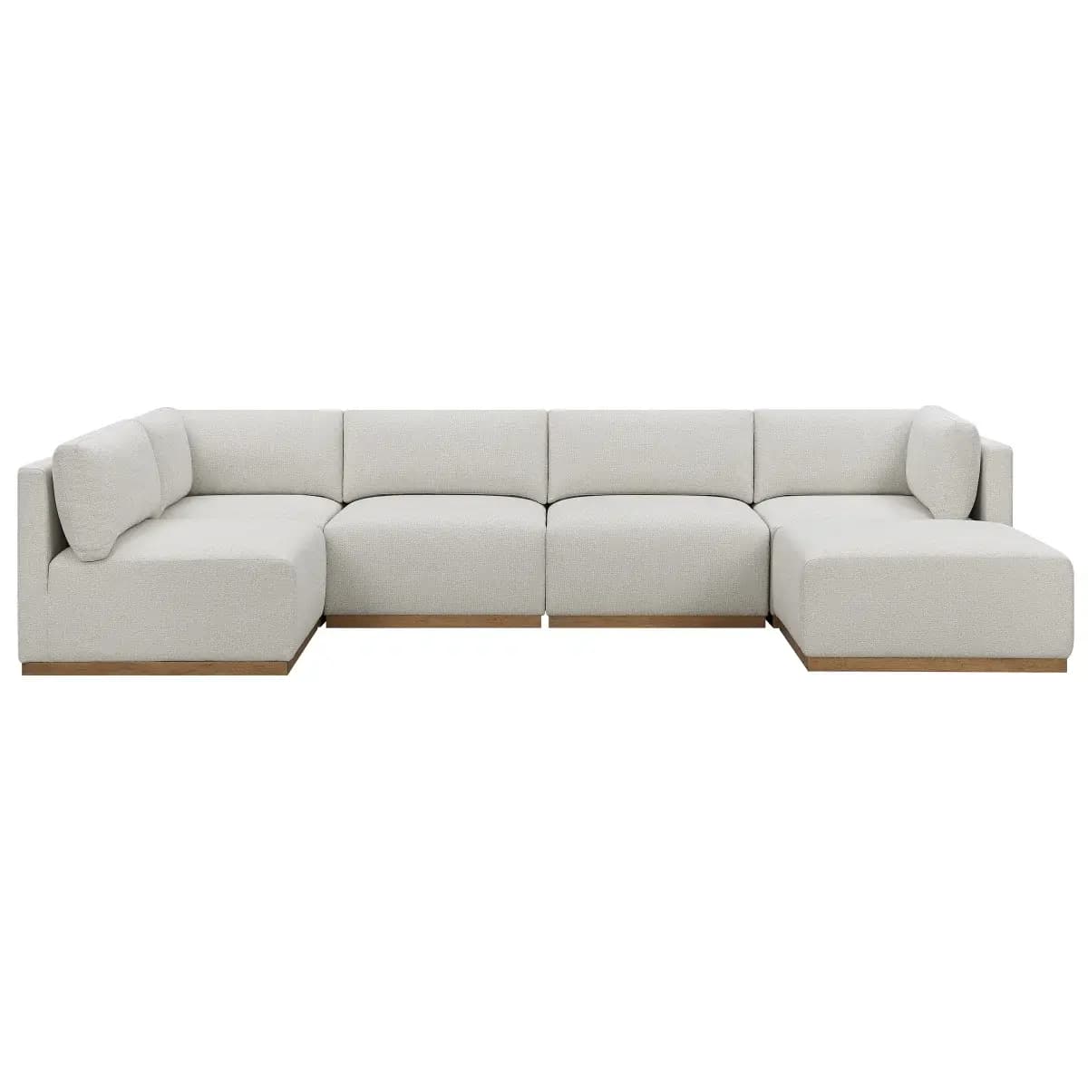 Henredon Murphy Fabric Modular Sectional with Ottoman, White image 3