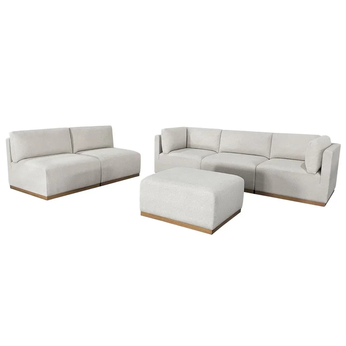 Henredon Murphy Fabric Modular Sectional with Ottoman, White image 5
