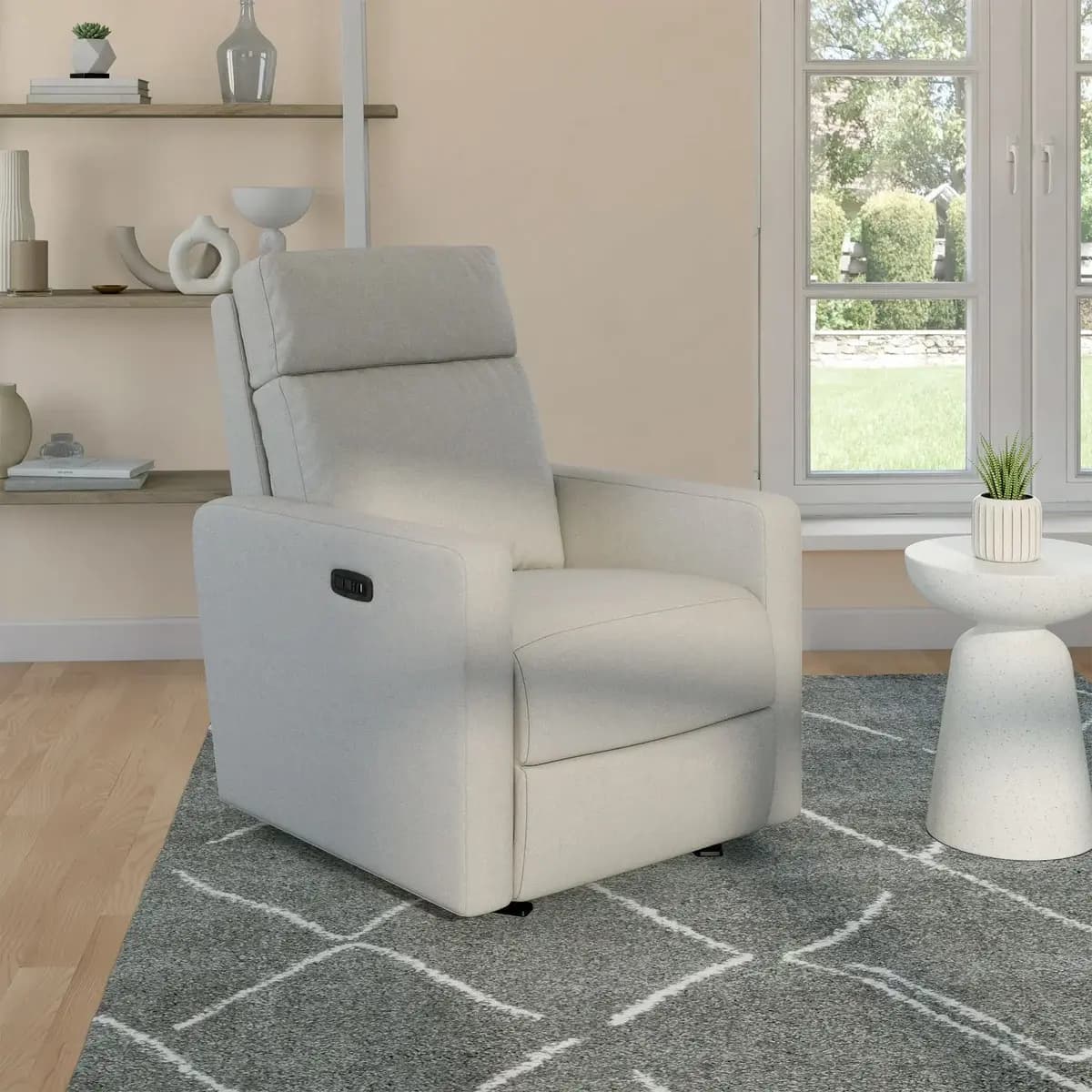 Tallula Fabric Power Glider Recliner with Power Headrest image 4