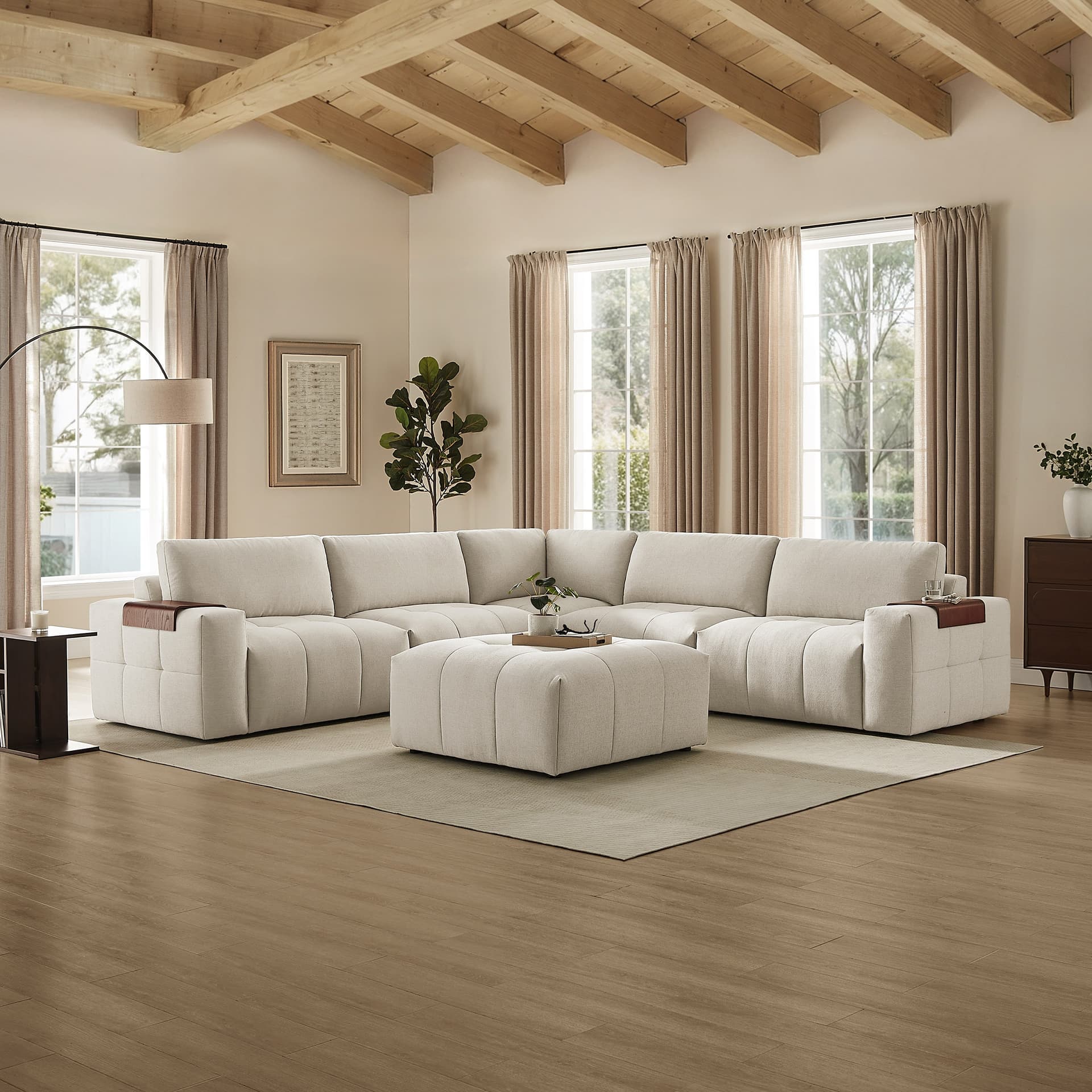 Paige 6-piece Modular Fabric Sectional