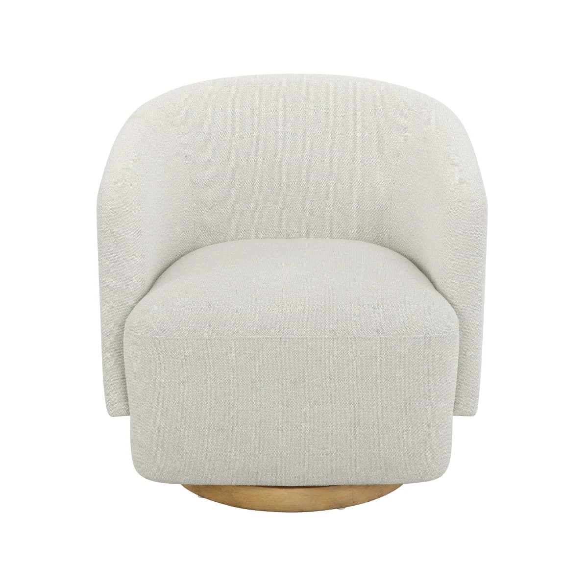 Henredon Murphy Swivel Boucle Chair, Cream image 3