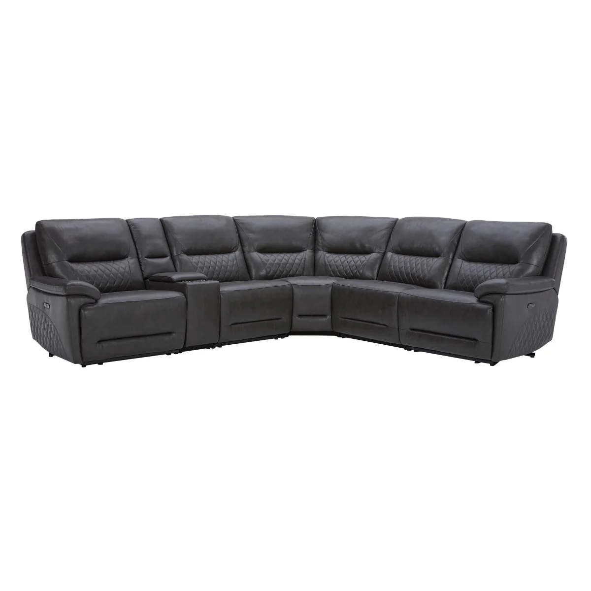 Ryerson 6-piece Power Reclining Leather Sectional with Power Headrests image 2