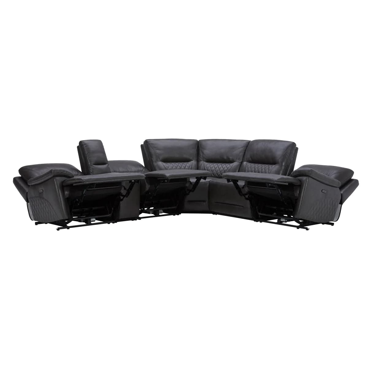 Ryerson 6-piece Power Reclining Leather Sectional with Power Headrests image 3