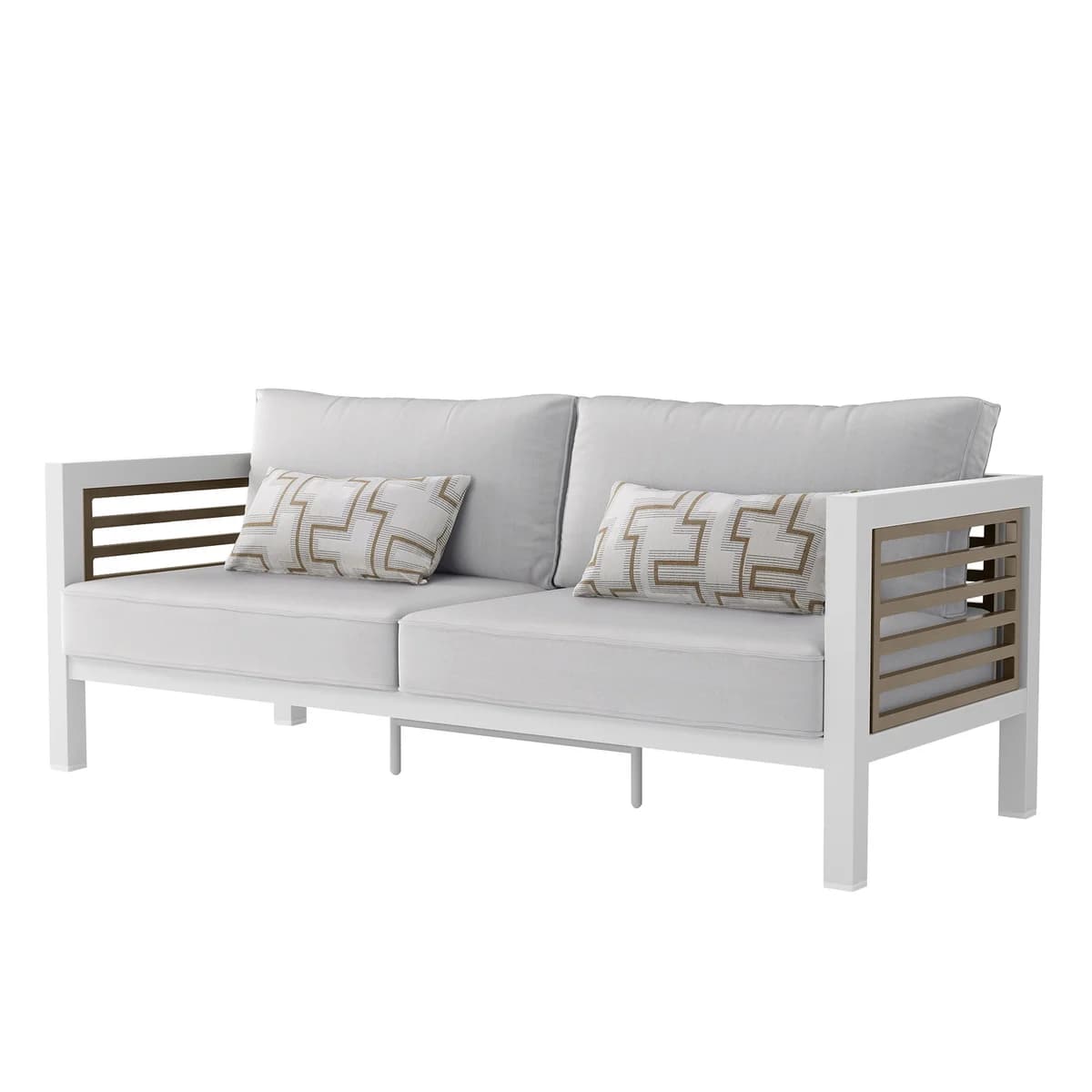 Grand Leisure Cullen 5-piece Outdoor Deep Seating Set, White image 3