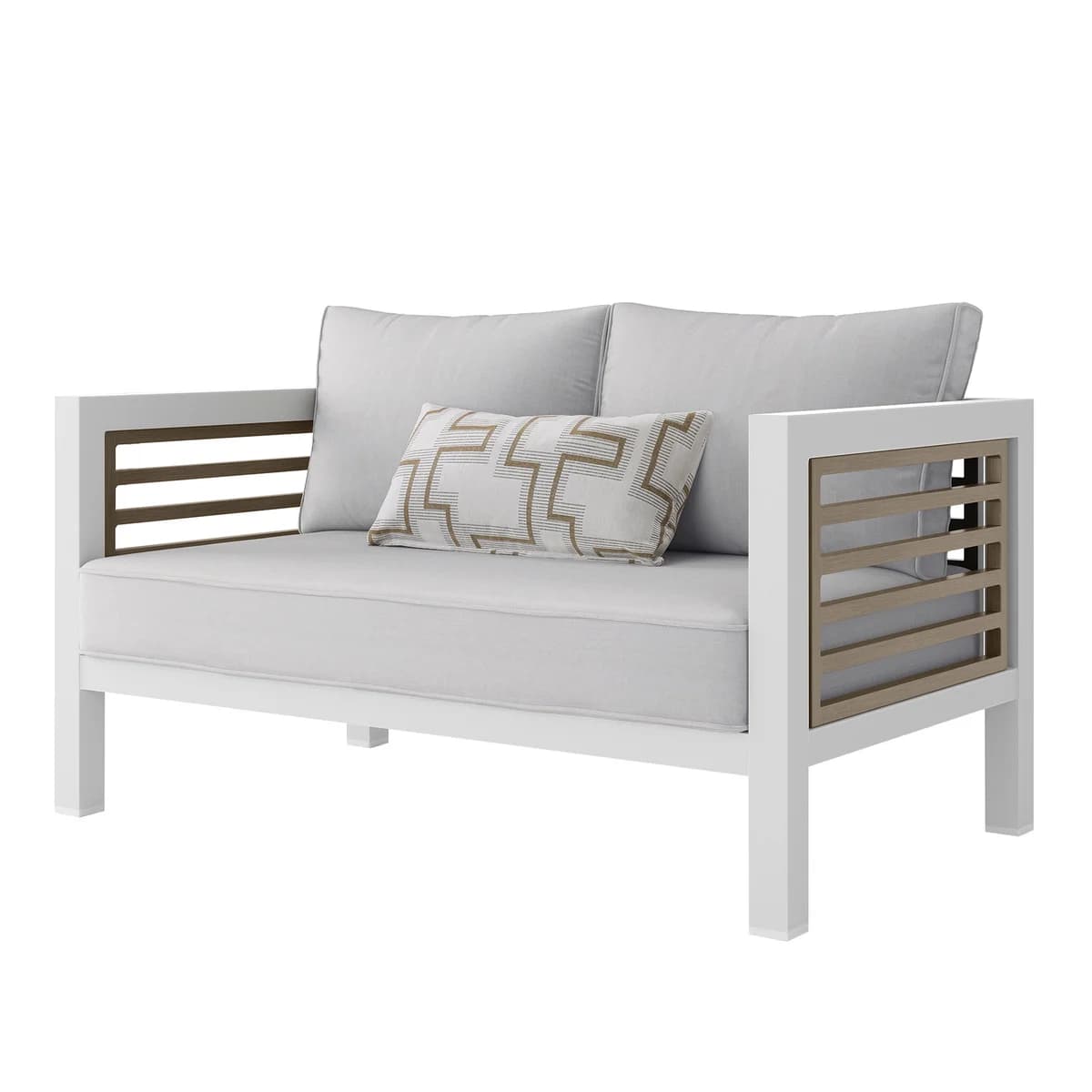 Grand Leisure Cullen 5-piece Outdoor Deep Seating Set, White image 4
