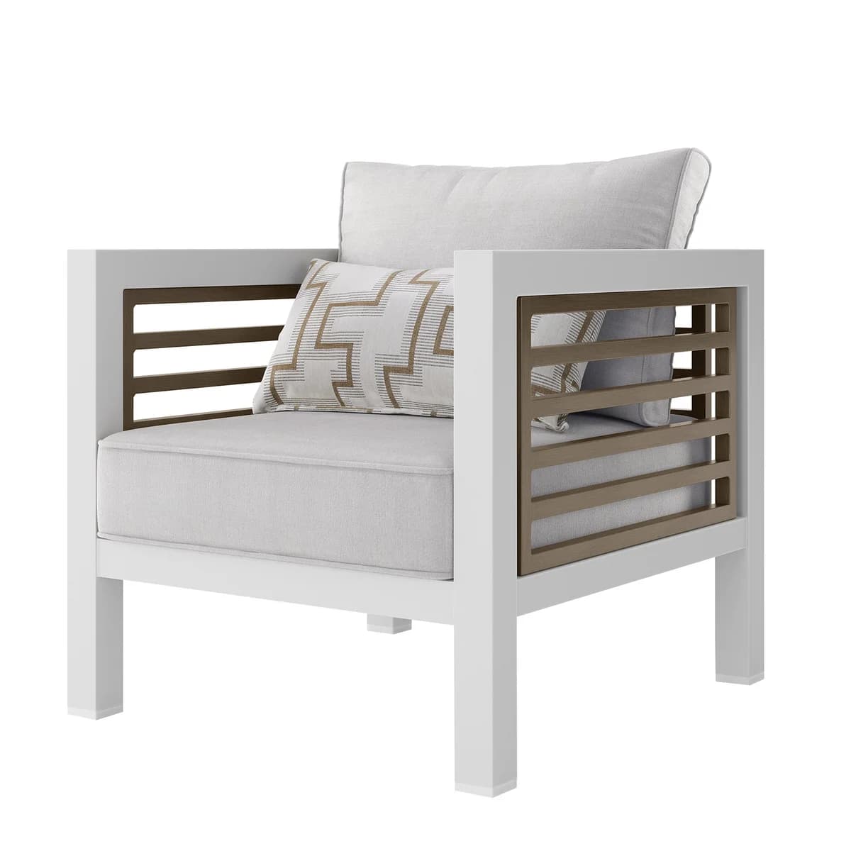 Grand Leisure Cullen 5-piece Outdoor Deep Seating Set, White image 5