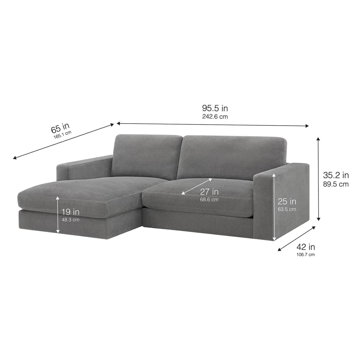 Henredon Essex Hill Sofa Chaise image 2