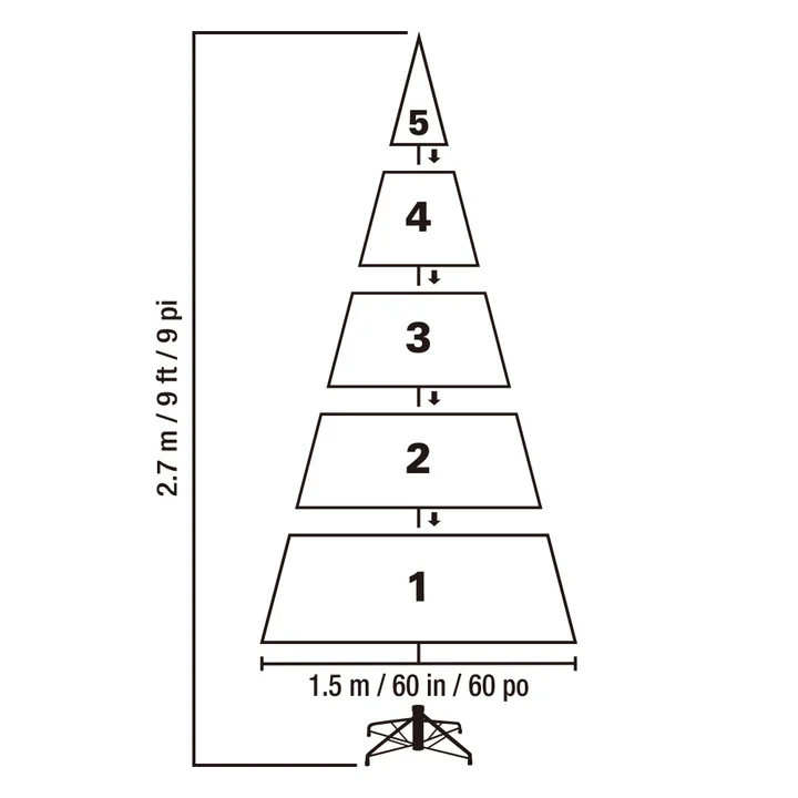 9ft Pre-Lit Micro LED Christmas Tree image 5