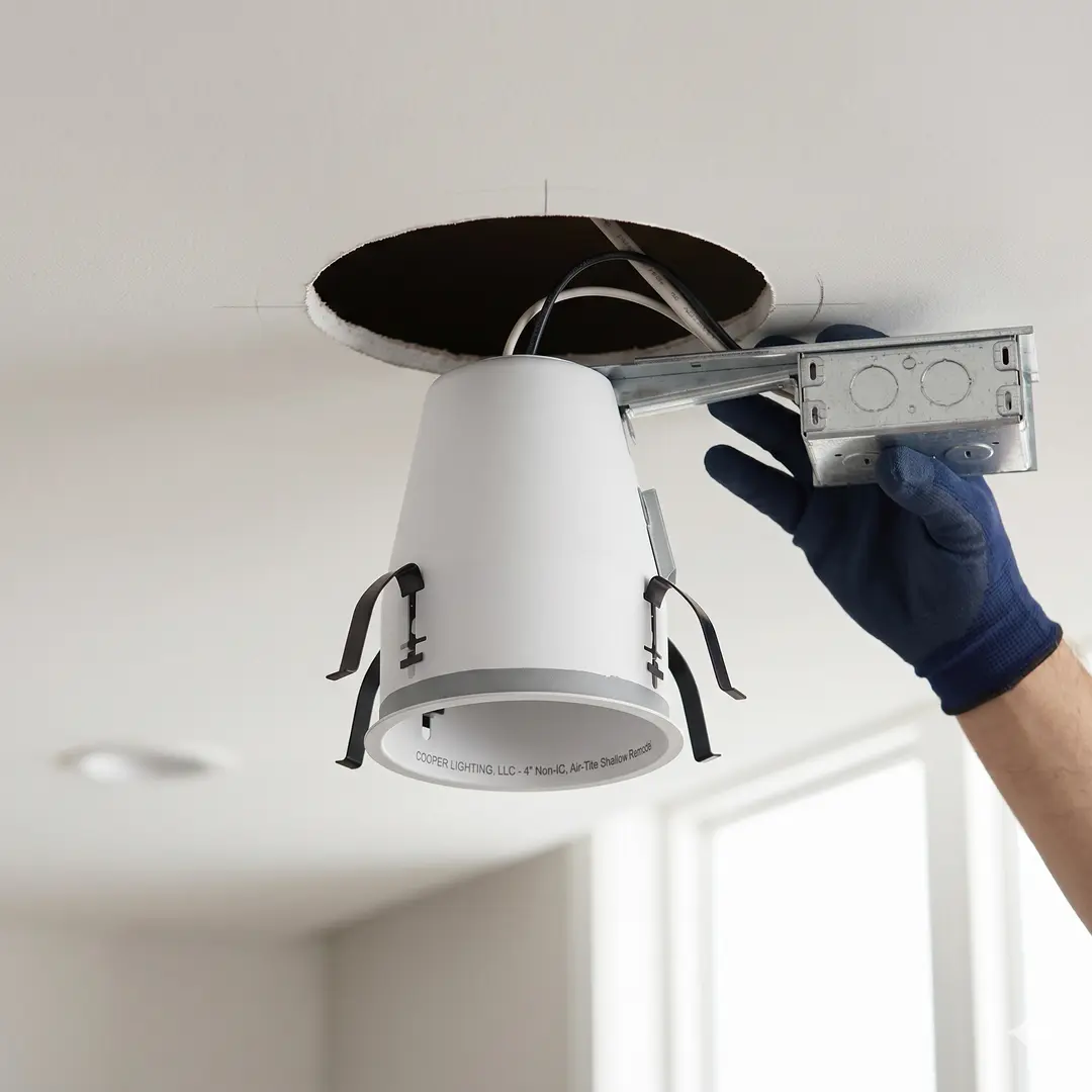 Halo 4" Housing Non-IC Air-Tite Shallow Ceiling Remodel