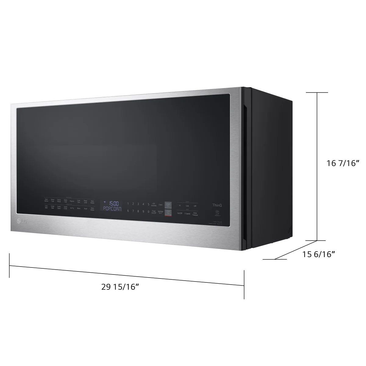 LG 1.7 Cu. Ft. Smart Over-the-Range Convection Microwave with Air Fry (MHEC1737F) image 9