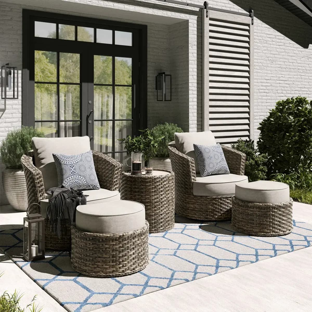 Salinger 5-piece Outdoor Patio Seating Set image 2