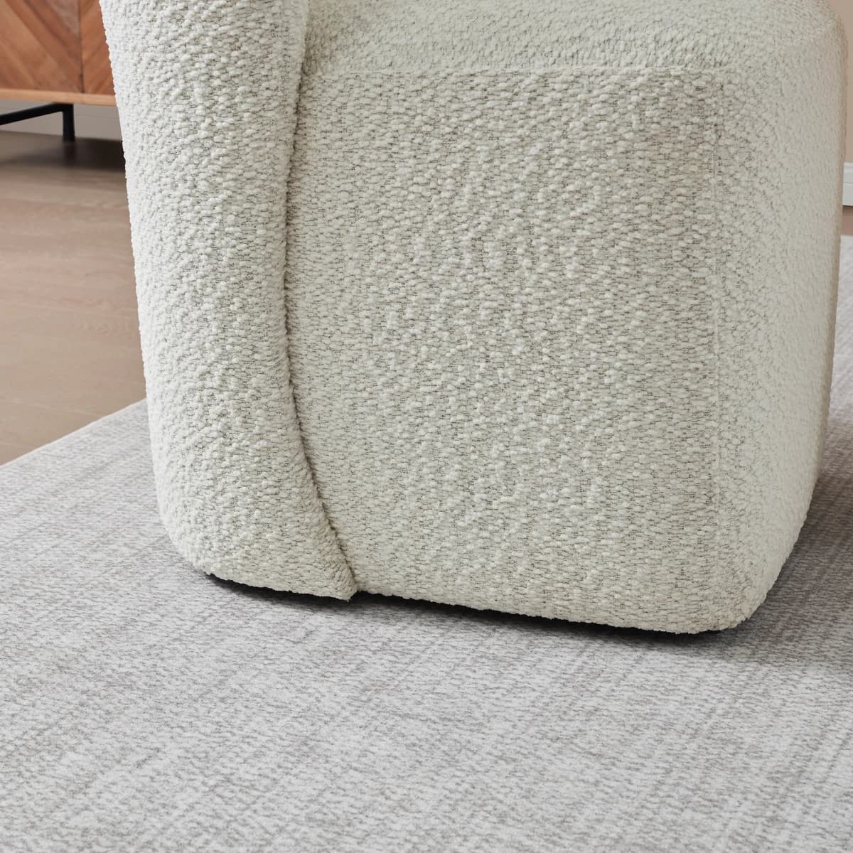 Blair Fabric Armless Dining Chair with Casters image 4
