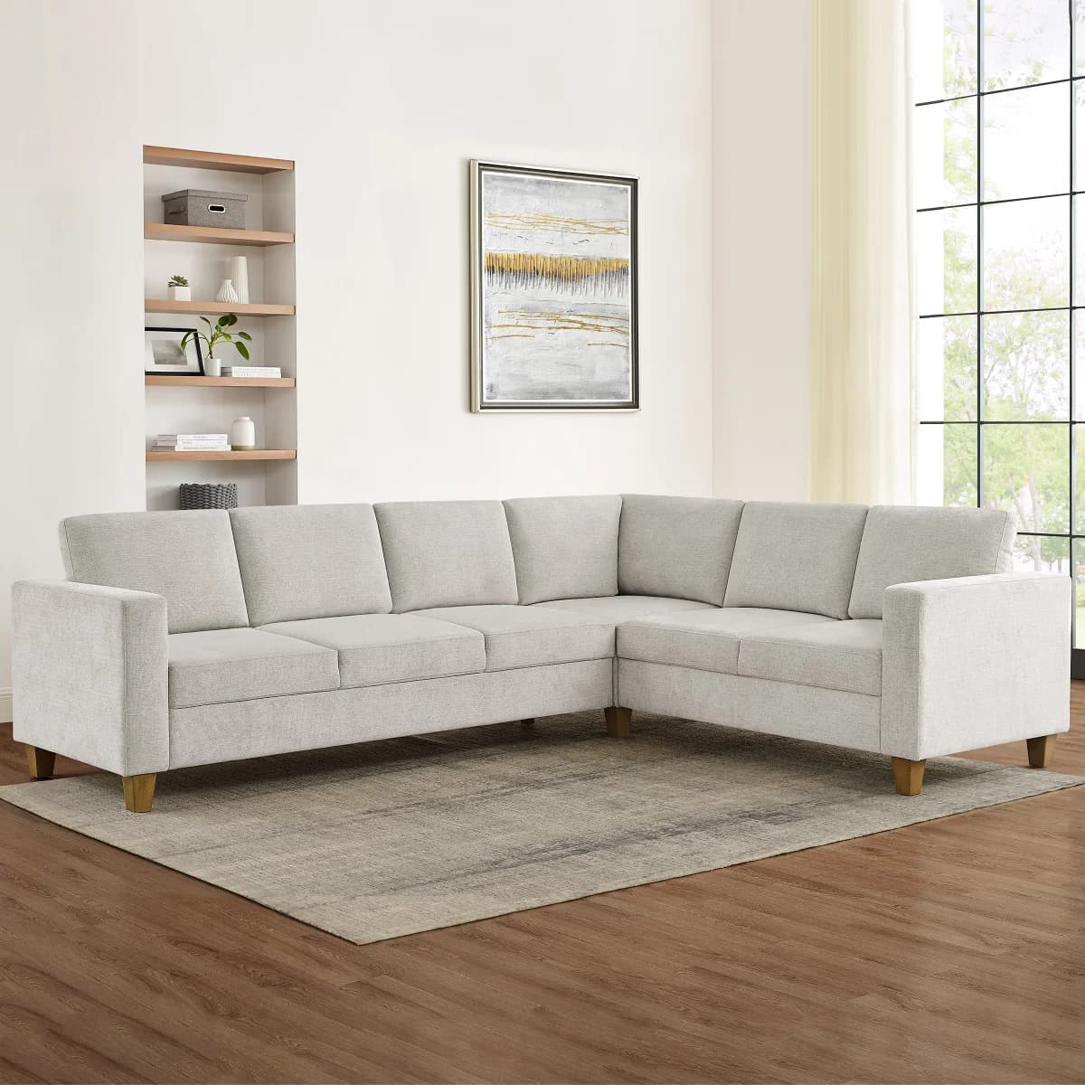 Thomasville Dillard Convertible Sleeper Sectional, Light Gray image 2