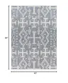 Livabliss Sawyer Diamond Boho Outdoor Area Rug,5'3" x 7', Blue image 2