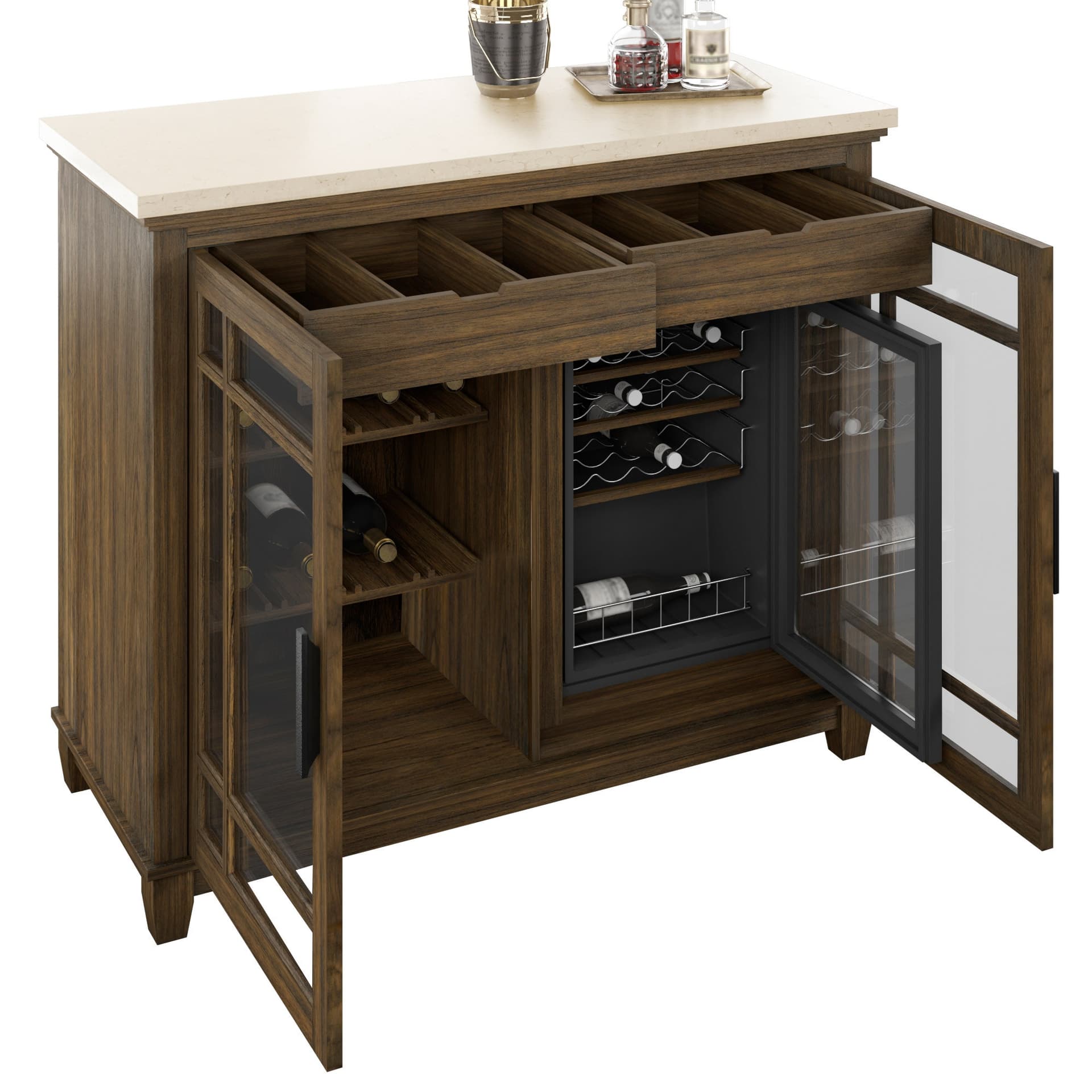 Tresanti Franklin Wine Bar Cabinet with Integrated Cooling image 2