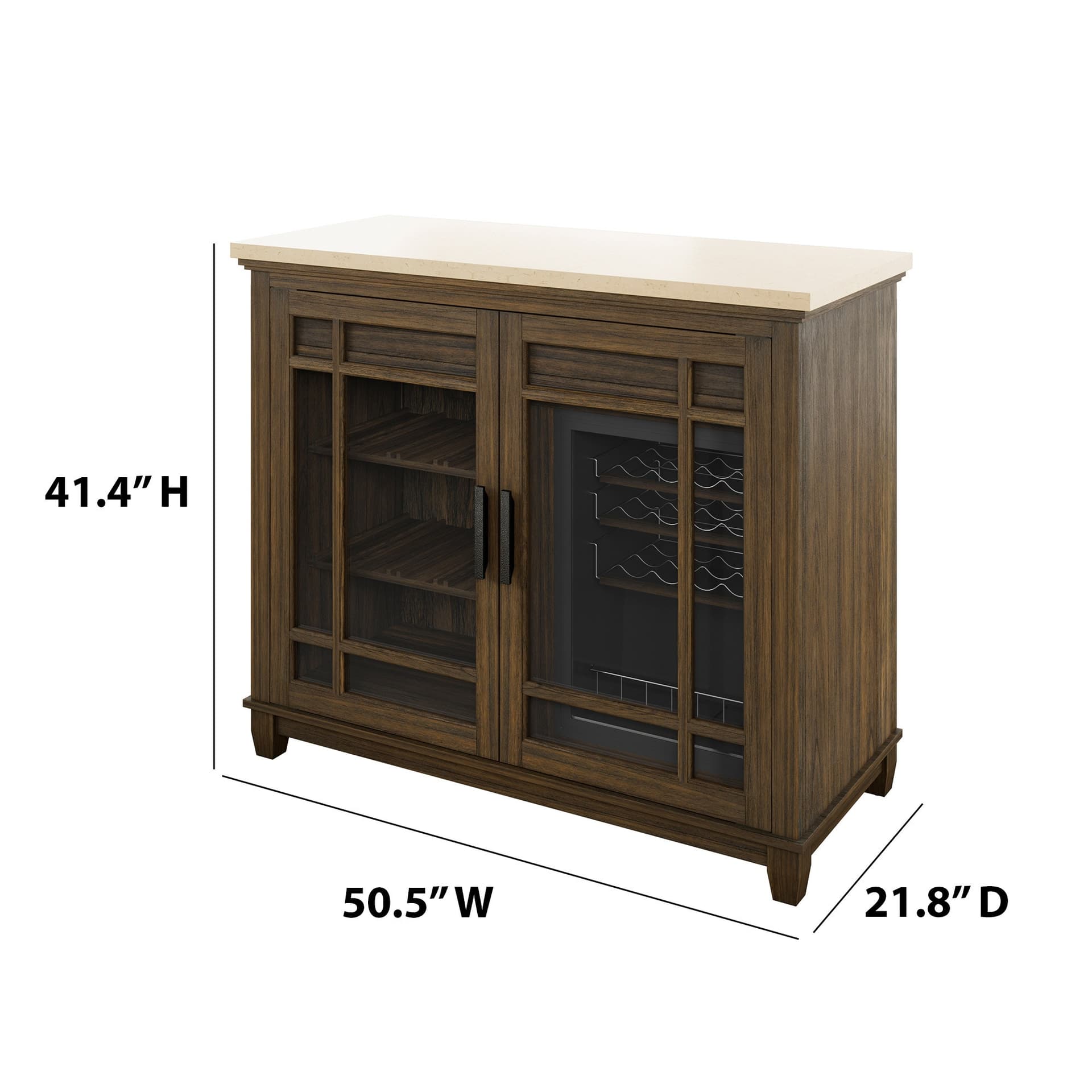 Tresanti Franklin Wine Bar Cabinet with Integrated Cooling image 4