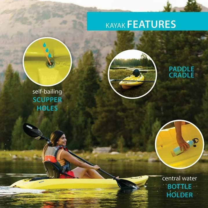 Lifetime Volt 8.5' Sit-On-Top Kayak with Paddles, 2-Pack image 2