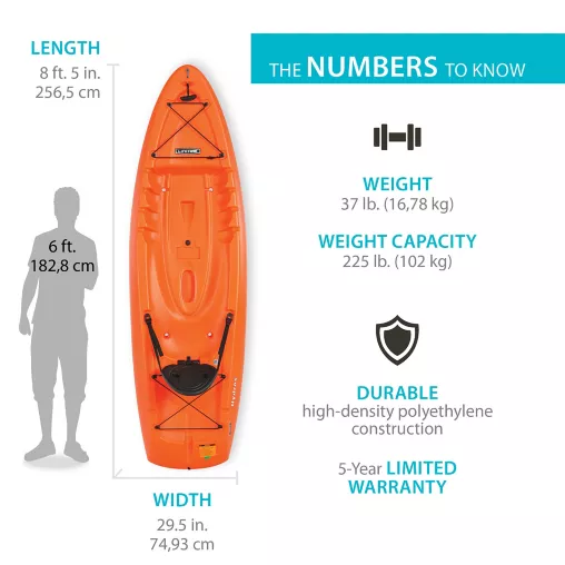 Lifetime Volt 8.5' Sit-On-Top Kayak with Paddles, 2-Pack image 8