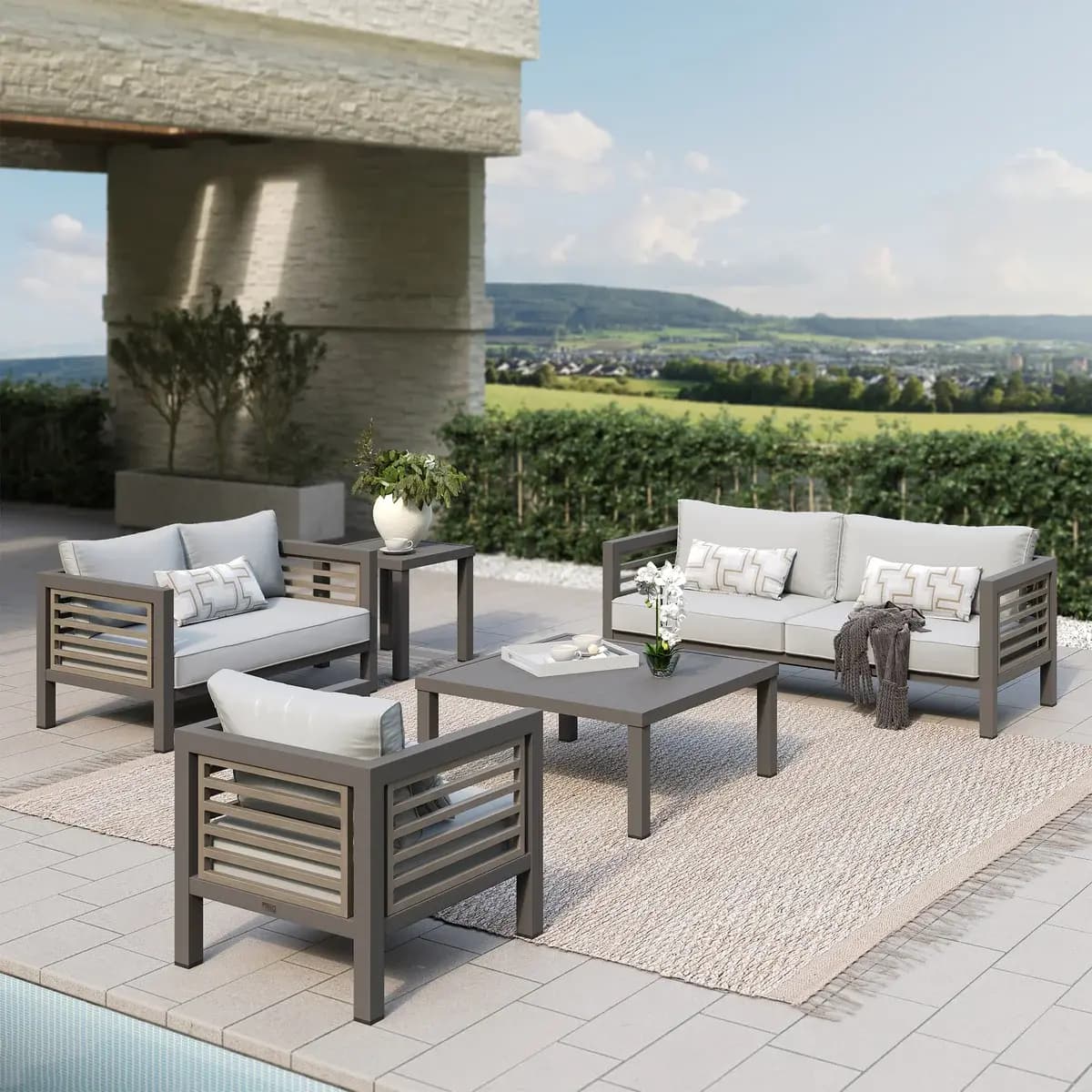 Grand Leisure Cullen 5-piece Outdoor Deep Seating Set
