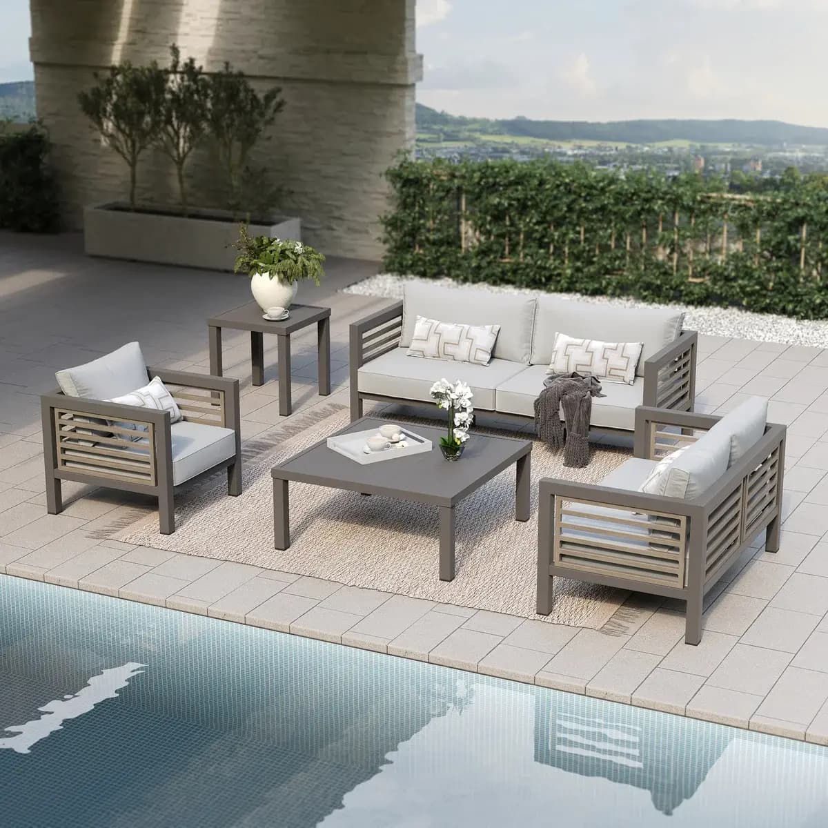 Grand Leisure Cullen 5-piece Outdoor Deep Seating Set image 2