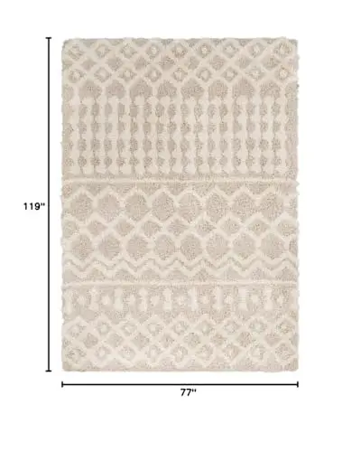 Bohemian Area Rug Rectangle 6'7 x 9'6\ image 3