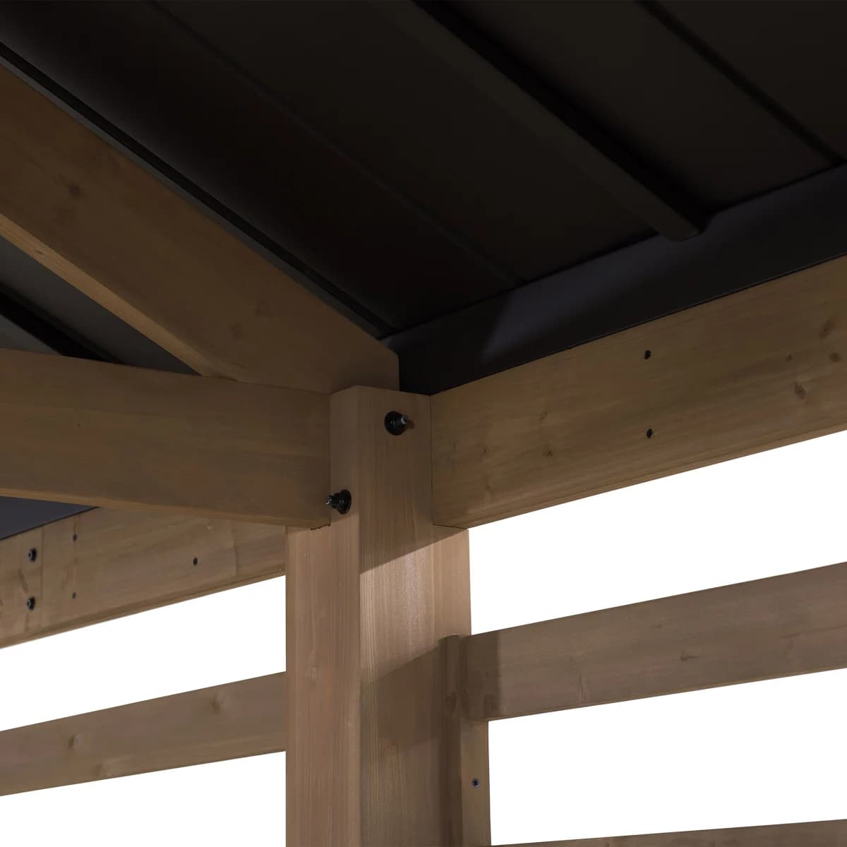  Sunjoy Newville Wood Carport with Privacy Wall and Rain Gutter, 10 ft. x 20 ft. image 6