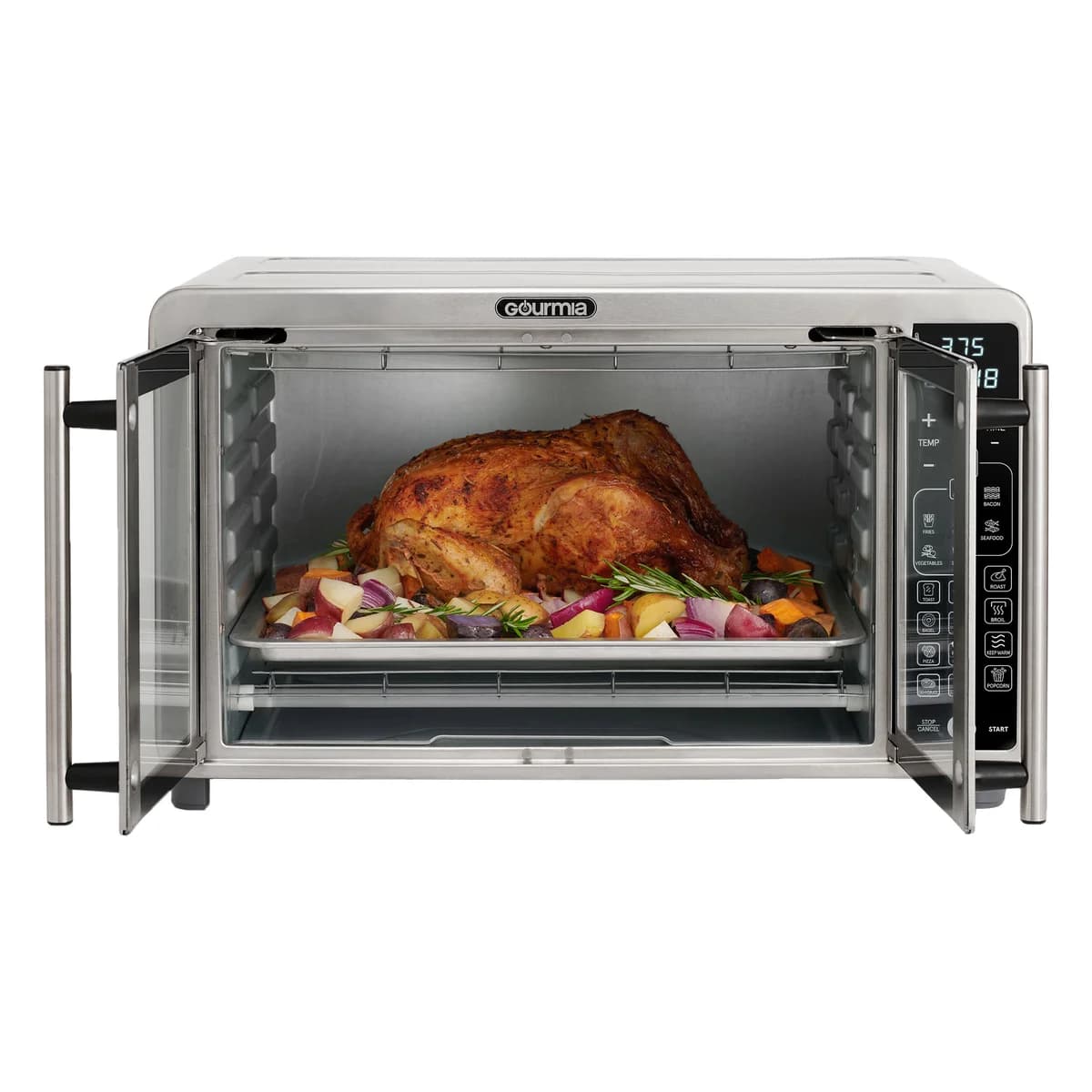 Gourmia French Door Countertop Oven with Temperature Probe