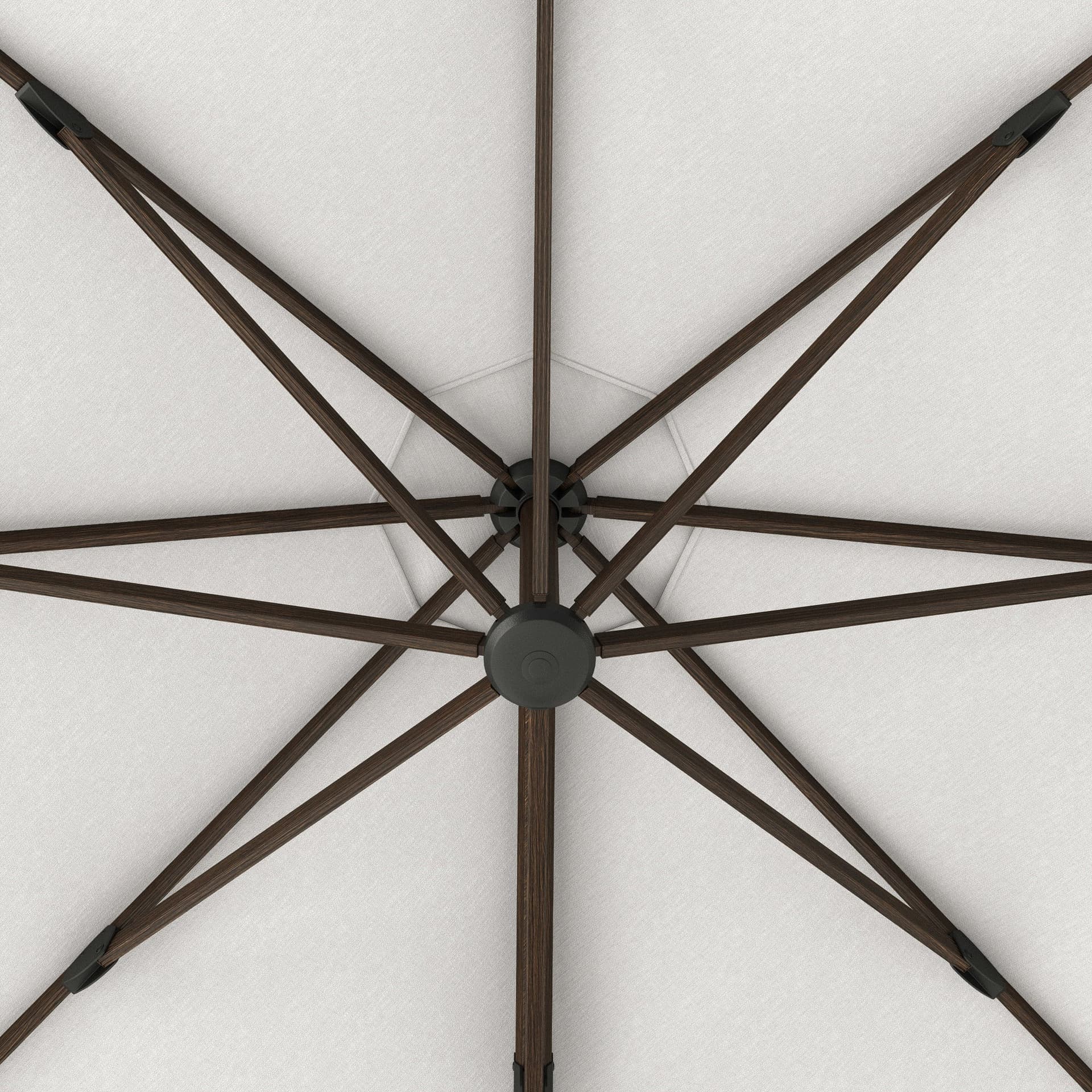 Seasons Sentry 13ft Round Woodgrain Aluminum Cantilever Umbrella