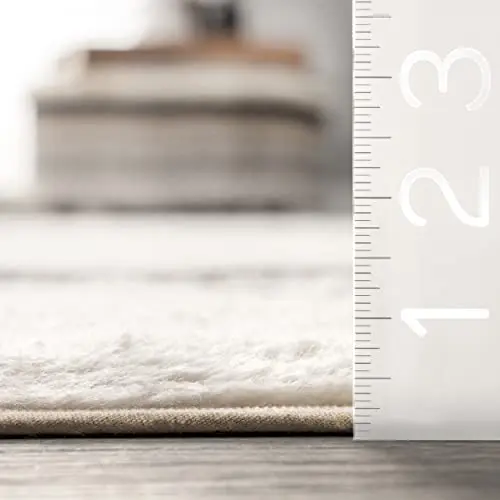 Rugs USA Striped Wool Machine Washable Area Rug, 2'6" x 8', Ivory image 2