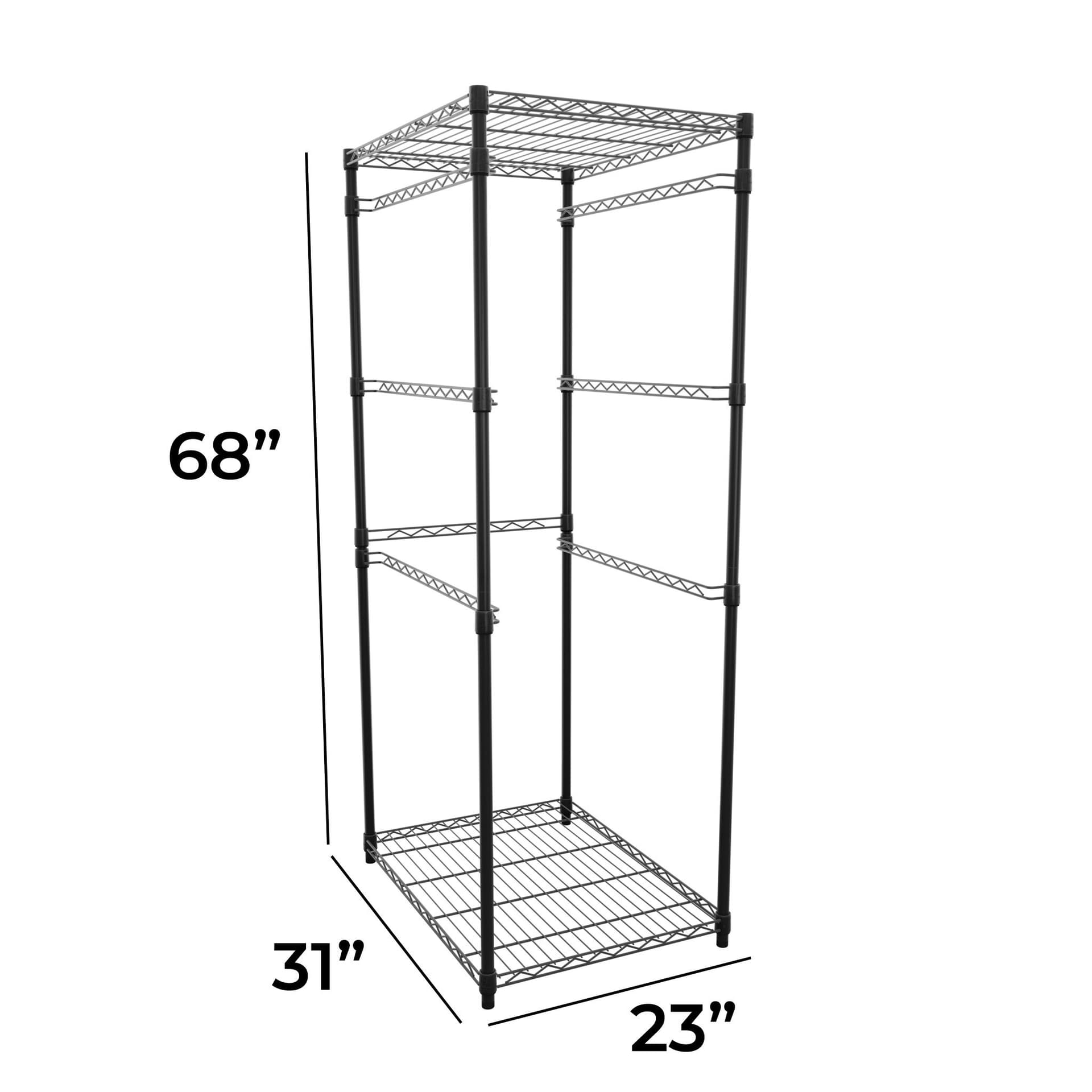 SafeRacks Storage Bin Rack, 5 Tote Capacity, NSF Certified, Black image 7