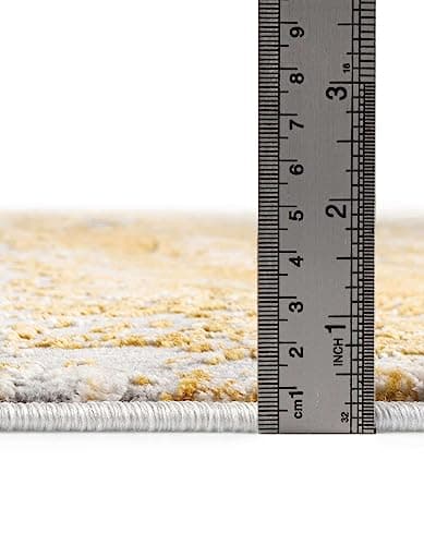 Unique Loom Finsbury Collection Area Rug - Elizabeth (6' 1" x 9' Rectangle, Yellow/ Ivory) image 2