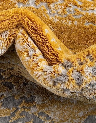 Unique Loom Finsbury Collection Area Rug - Elizabeth (6' 1" x 9' Rectangle, Yellow/ Ivory) image 6