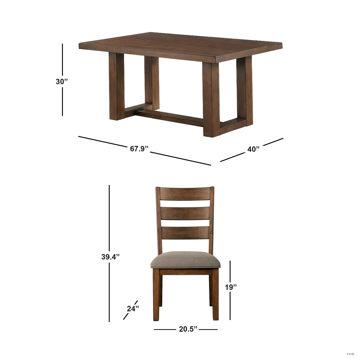 Baxter 5-piece Dining Table Set image 3