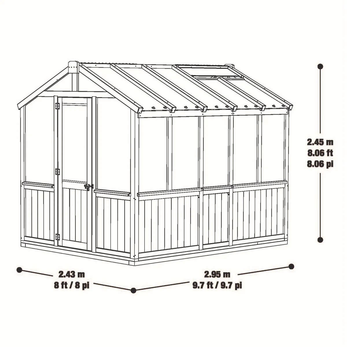 Yardistry 8' x 10' Greenhouse image 8