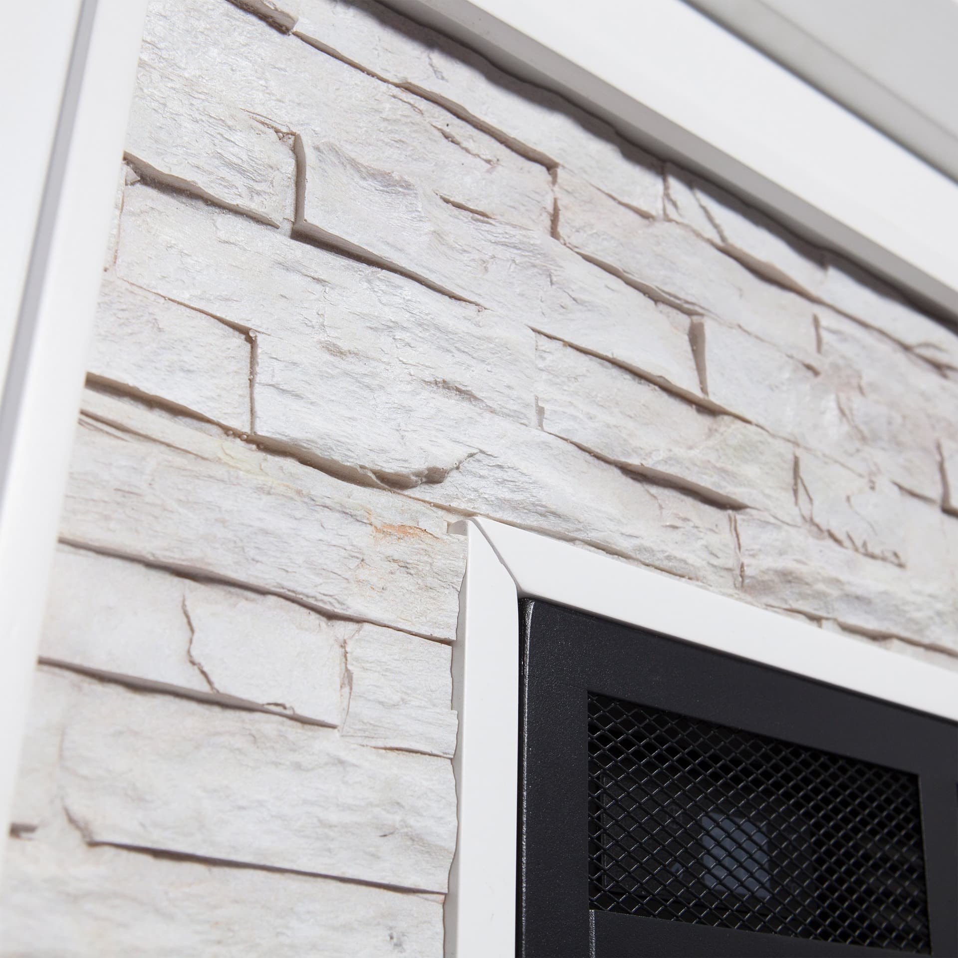 Ledgestone Electric Fireplace with Stacked Stone image 5