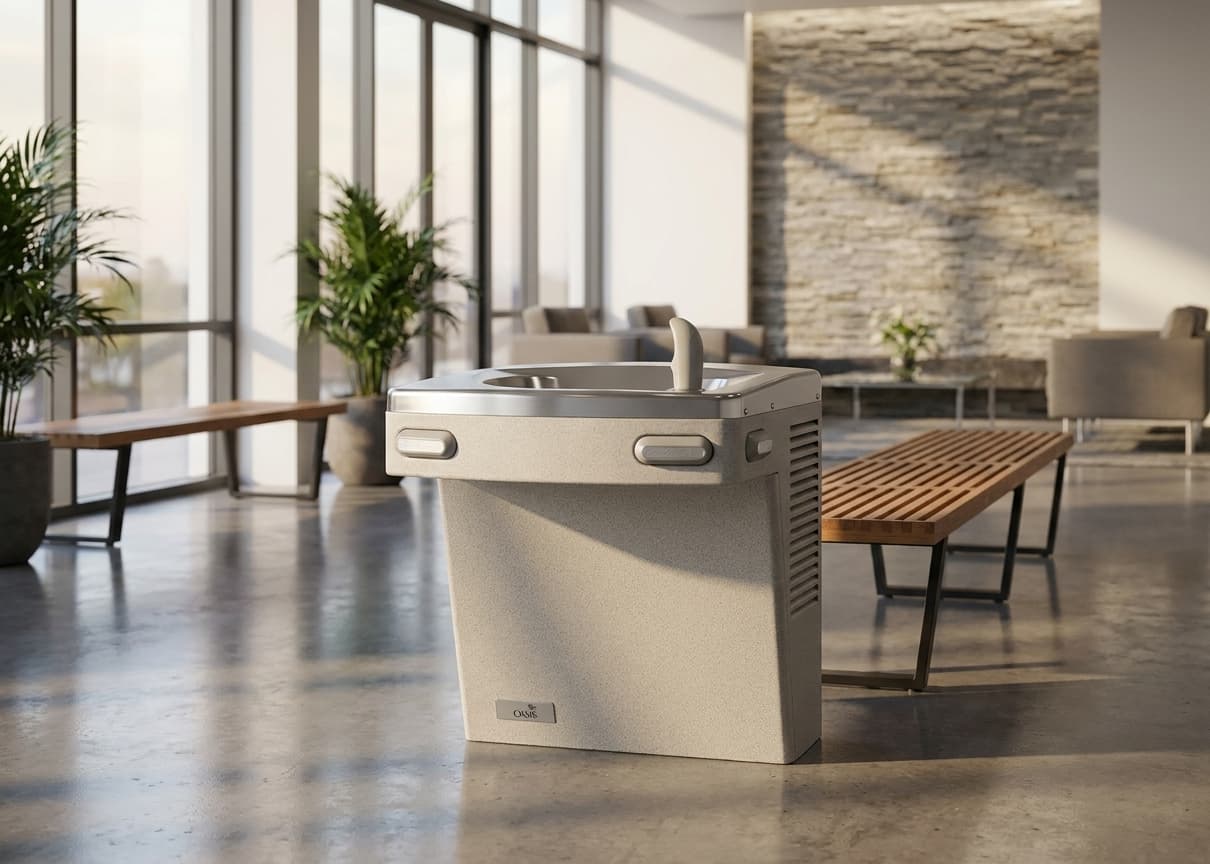 Oasis PG8AC Mechanical Water Fountain, Refrigerated Greystone