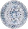 Unique Loom Yara Collection Area Rug - Sunil (6' 1" Round, Royal Blue/ Blue) image 3