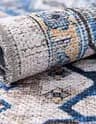 Unique Loom Yara Collection Area Rug - Sunil (6' 1" Round, Royal Blue/ Blue) image 5