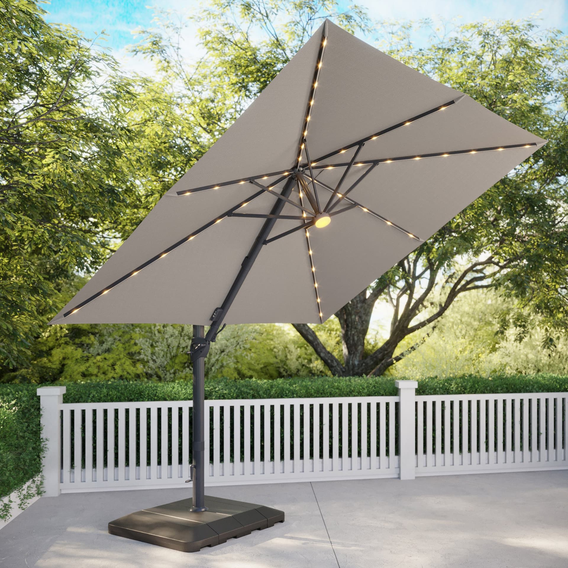Sunvilla 10' LED Umbrella, Beige image 2
