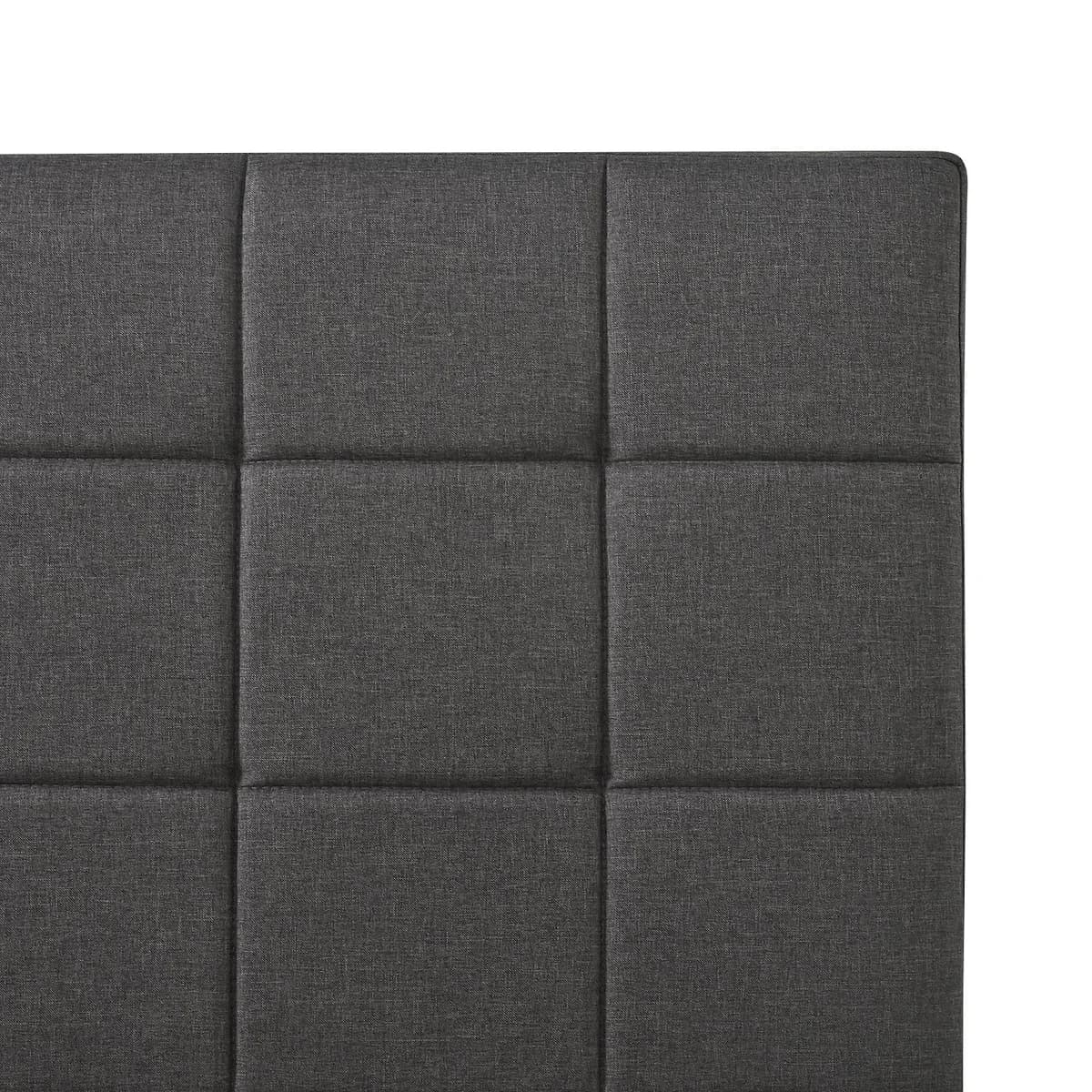 Blackstone by Zinus Upholstered Square Stitched Platform Bed — Gray King image 2