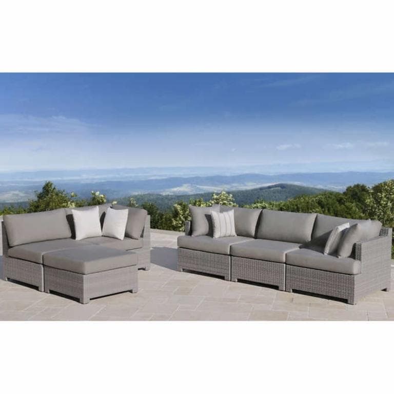 Belmont 6-Piece Modular Outdoor Sectional Set image 2